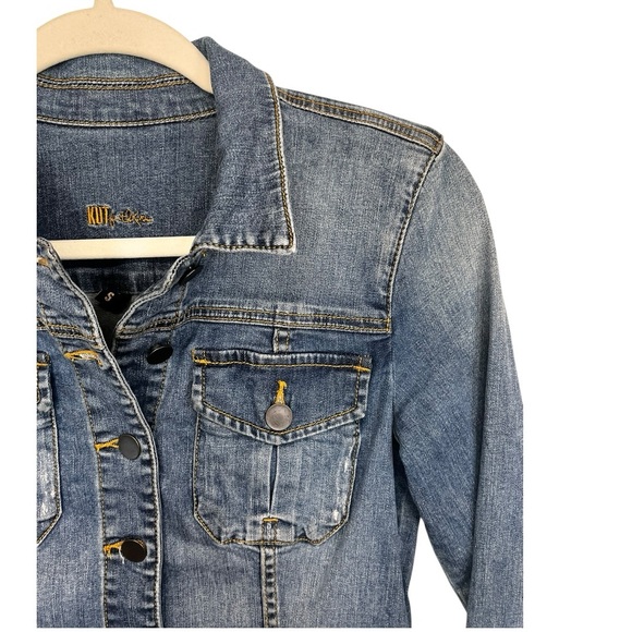 KUT From The Kloth | Amelia Blue Denim Jacket S - Picture 4 of 10